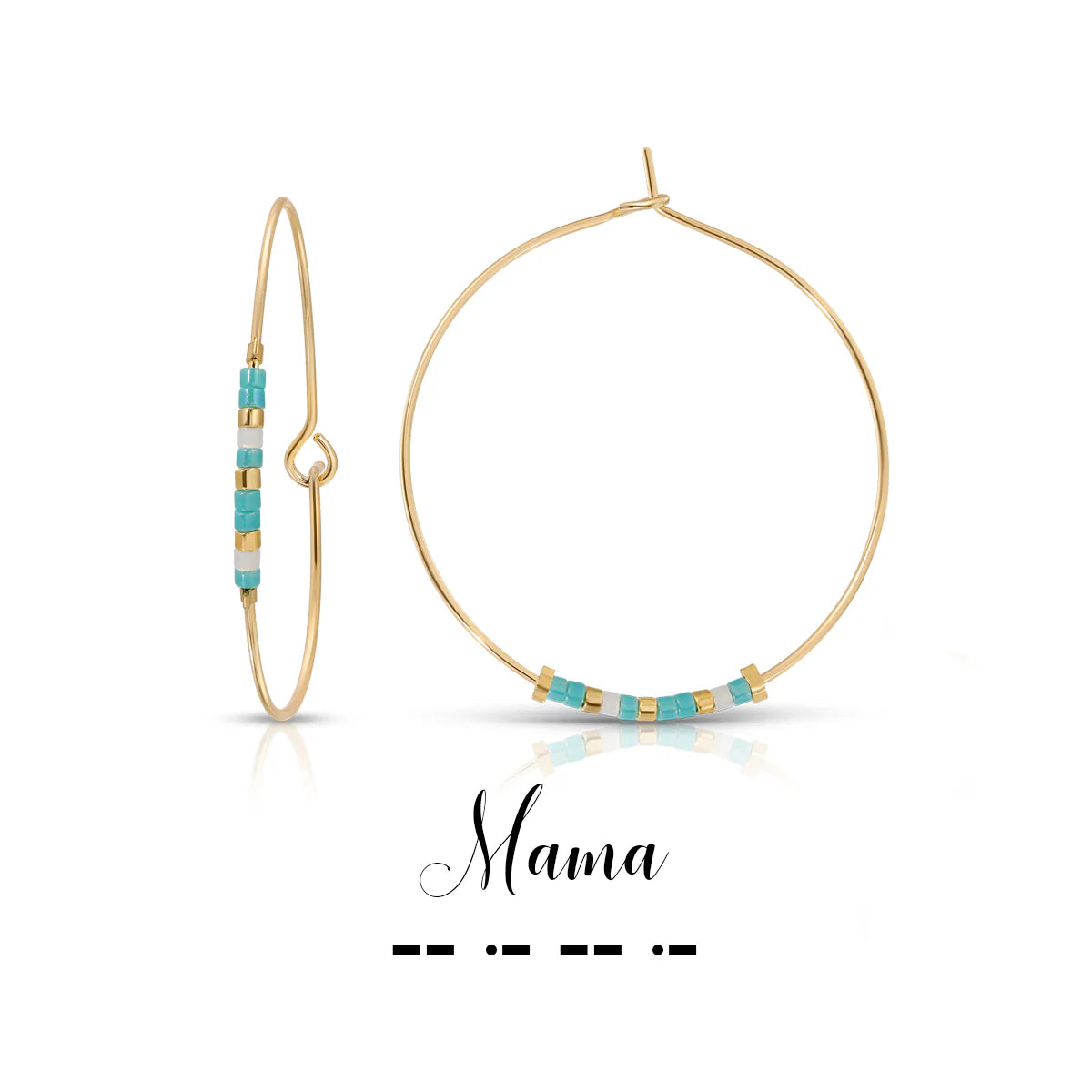 Mama Dot & Dash Hoop Earrings