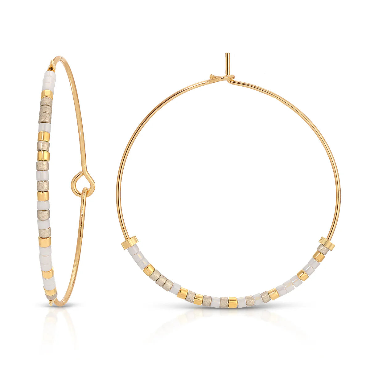 Overcome Dot & Dash Hoop Earrings