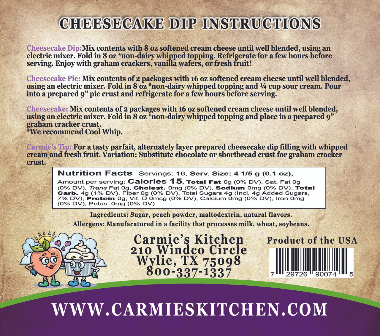 Carmies Peaches N’ Cream Cheeses Mix