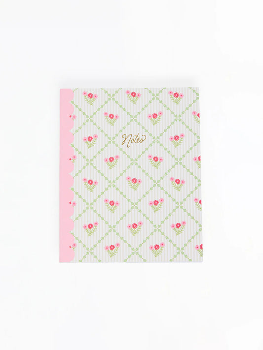Scalloped Cottage Trellis Notes Notebook