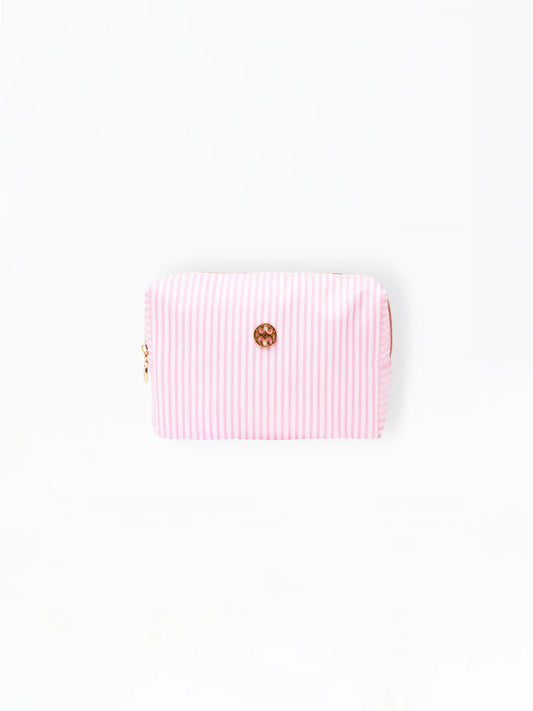 Let’s Face It Mini Cosmetic Bag - Pink Stripe