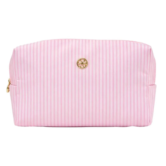 Let’s Face It Cosmetic Bag - Pink Stripe