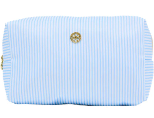Let's Face It Cosmetic Bag - Blue Stripe