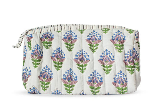 Leighton Quilted Cosmetic - Blue