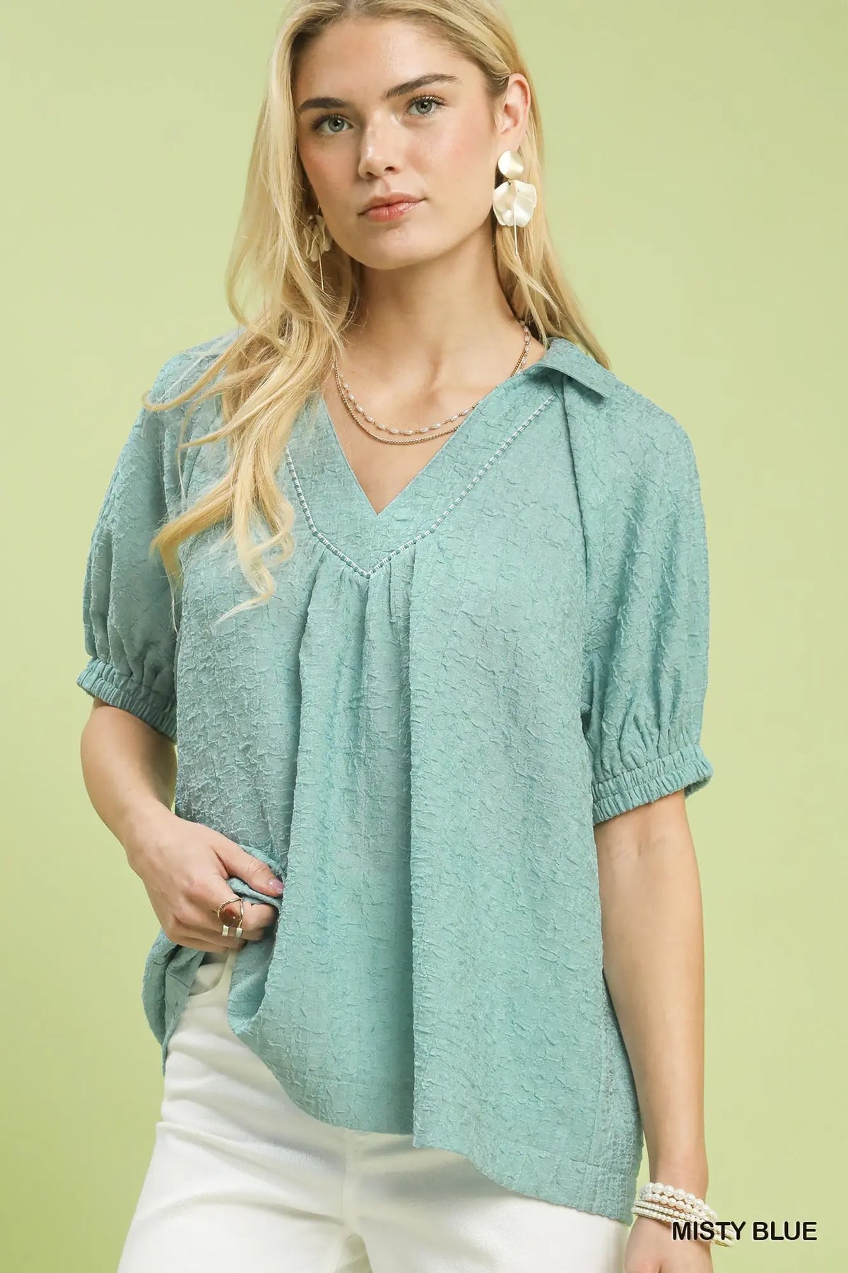 Lagoon Textured Blouse