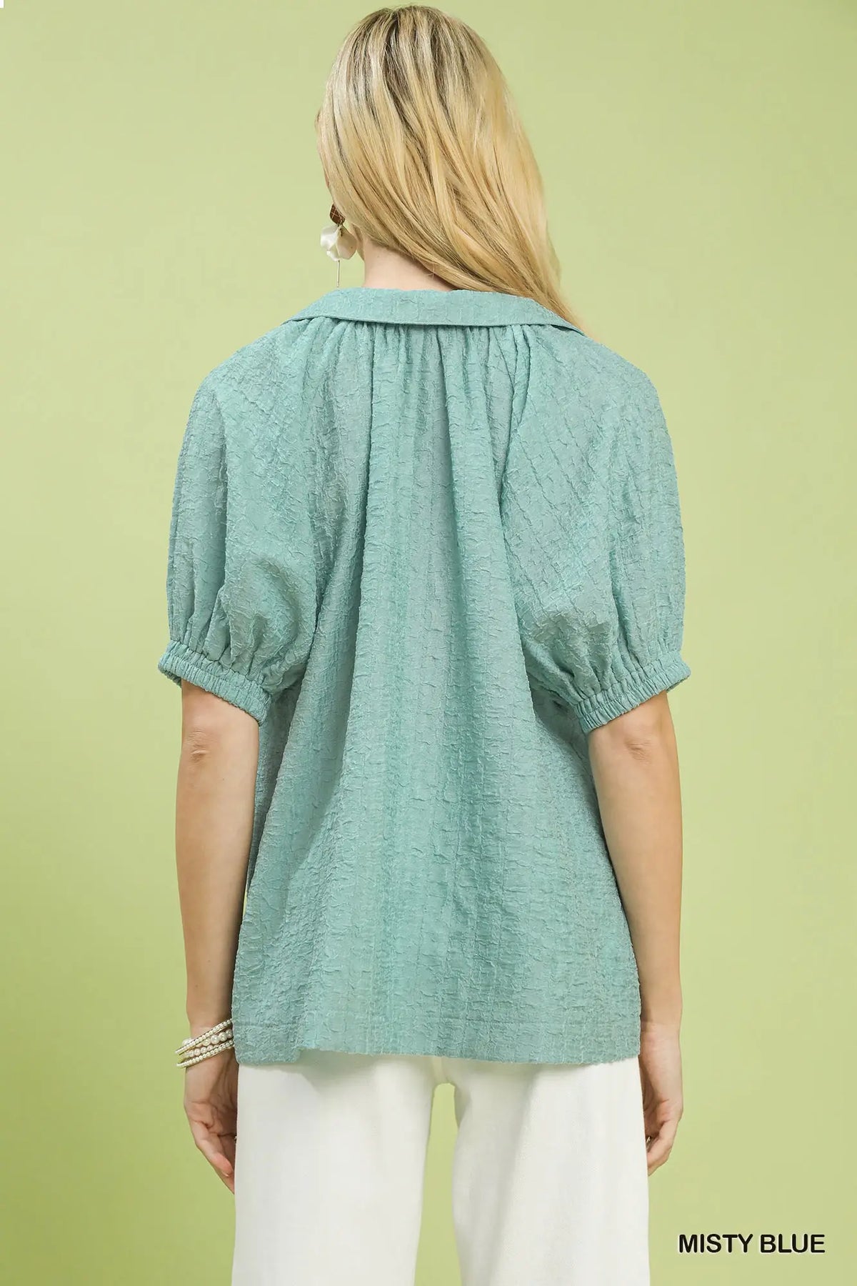 Lagoon Textured Blouse