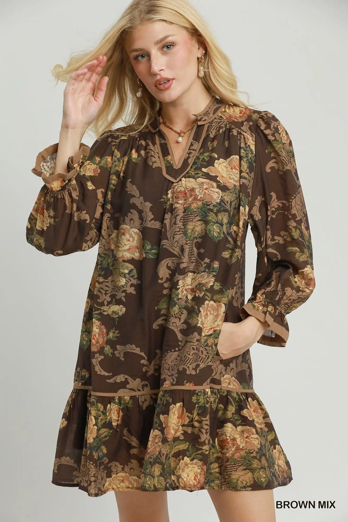 Victoria Floral Print Shift Dress
