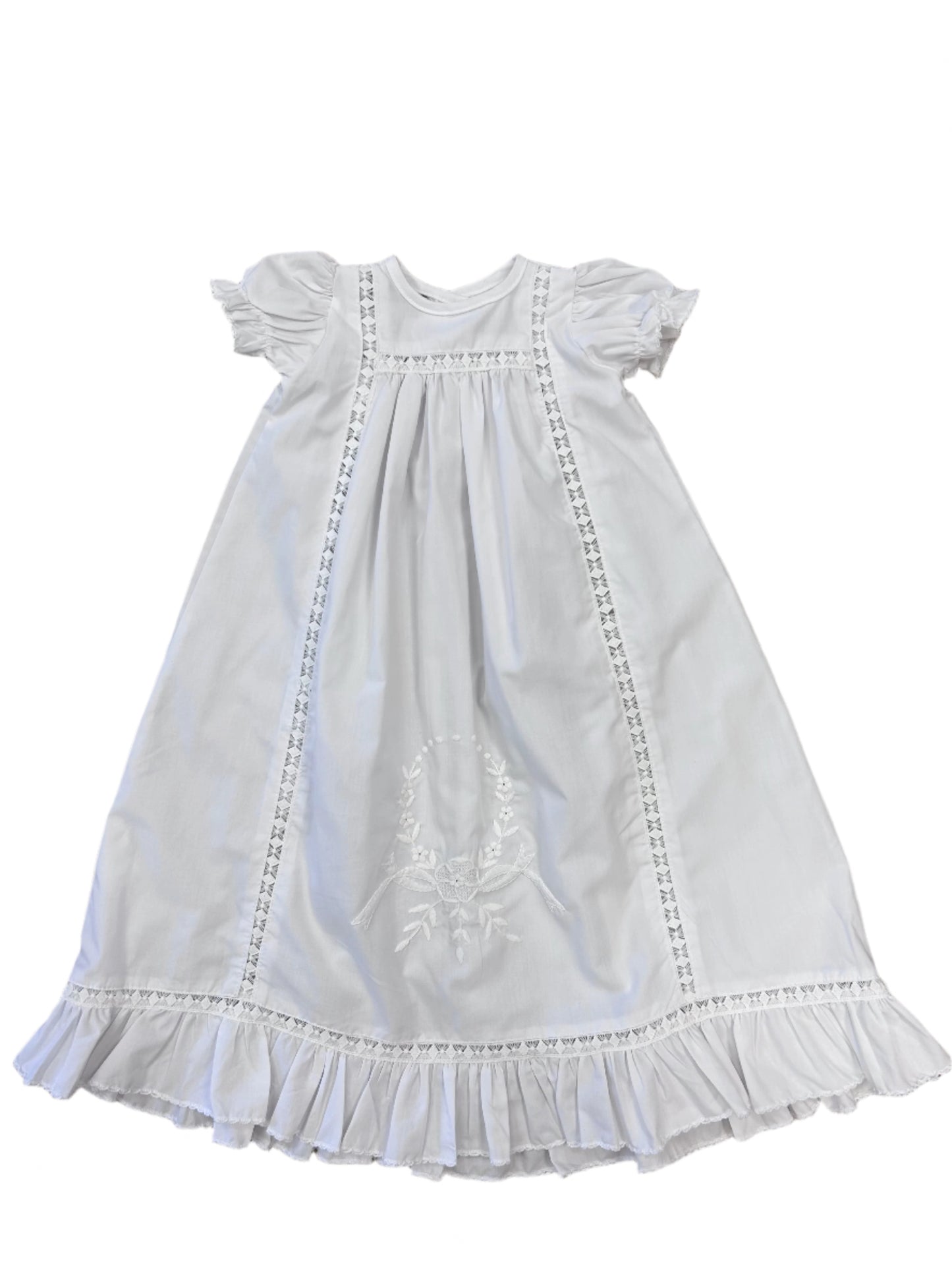 Veniecia Embroidered Wreath & Flower Day Gown