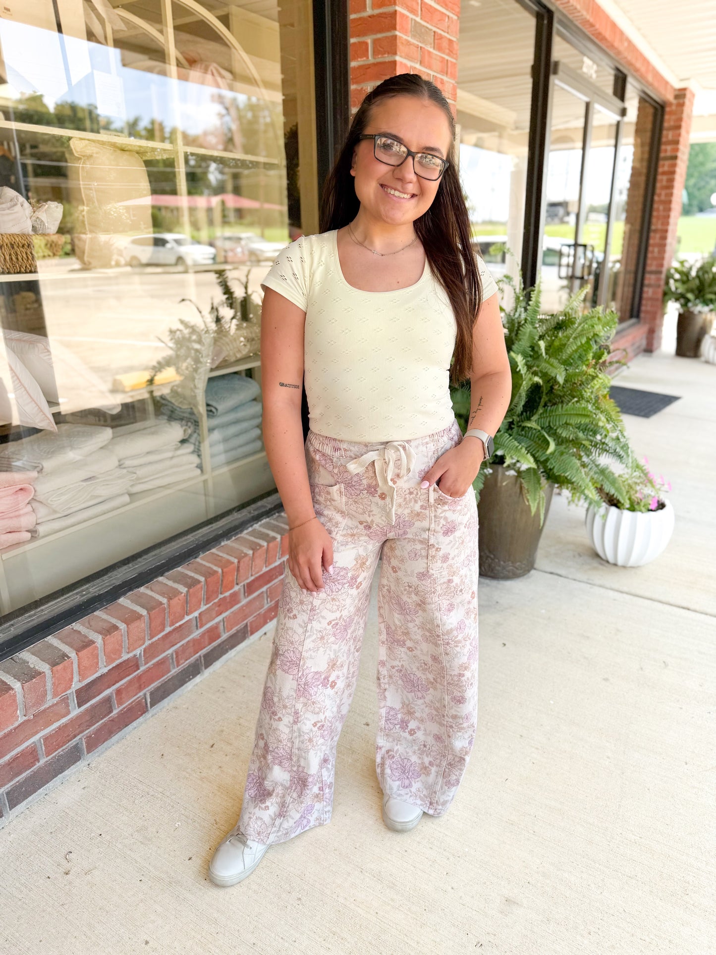 Eleanor Floral Wide Leg Pants