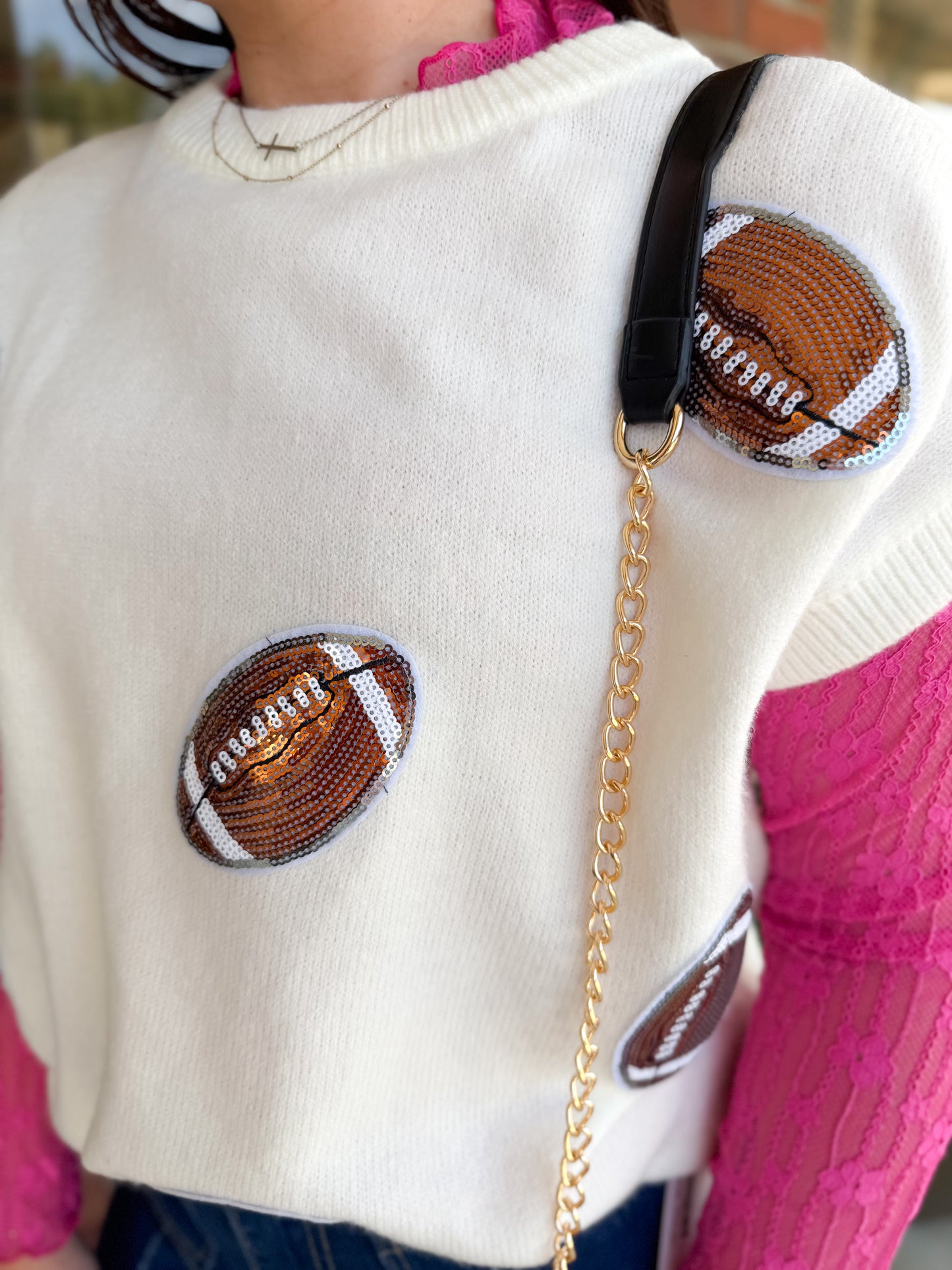 Star Power Sequin Football Top