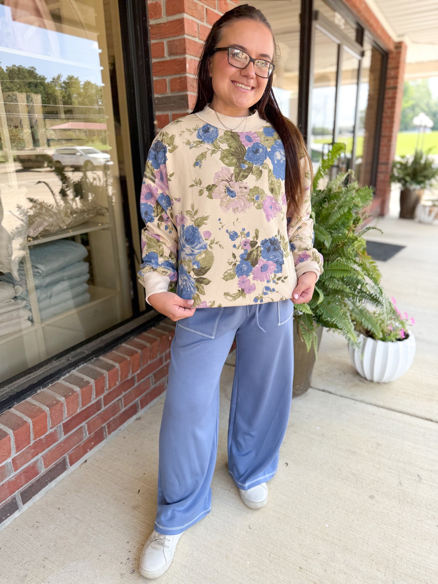 Bristol Cream Floral Sweatshirt