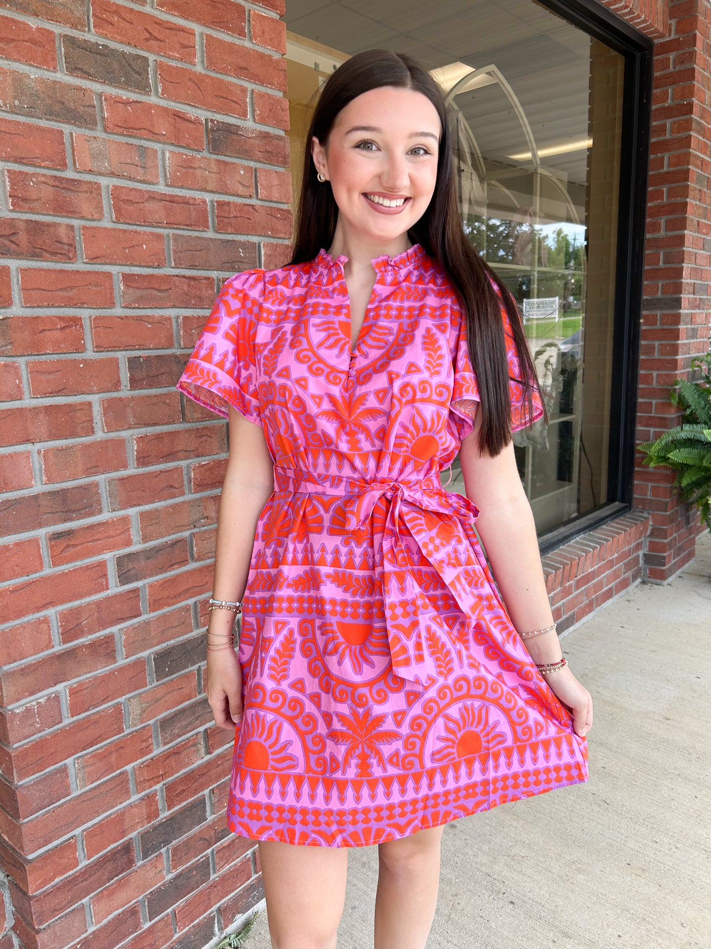Tarie Tropical Ema Shift Mini Dress