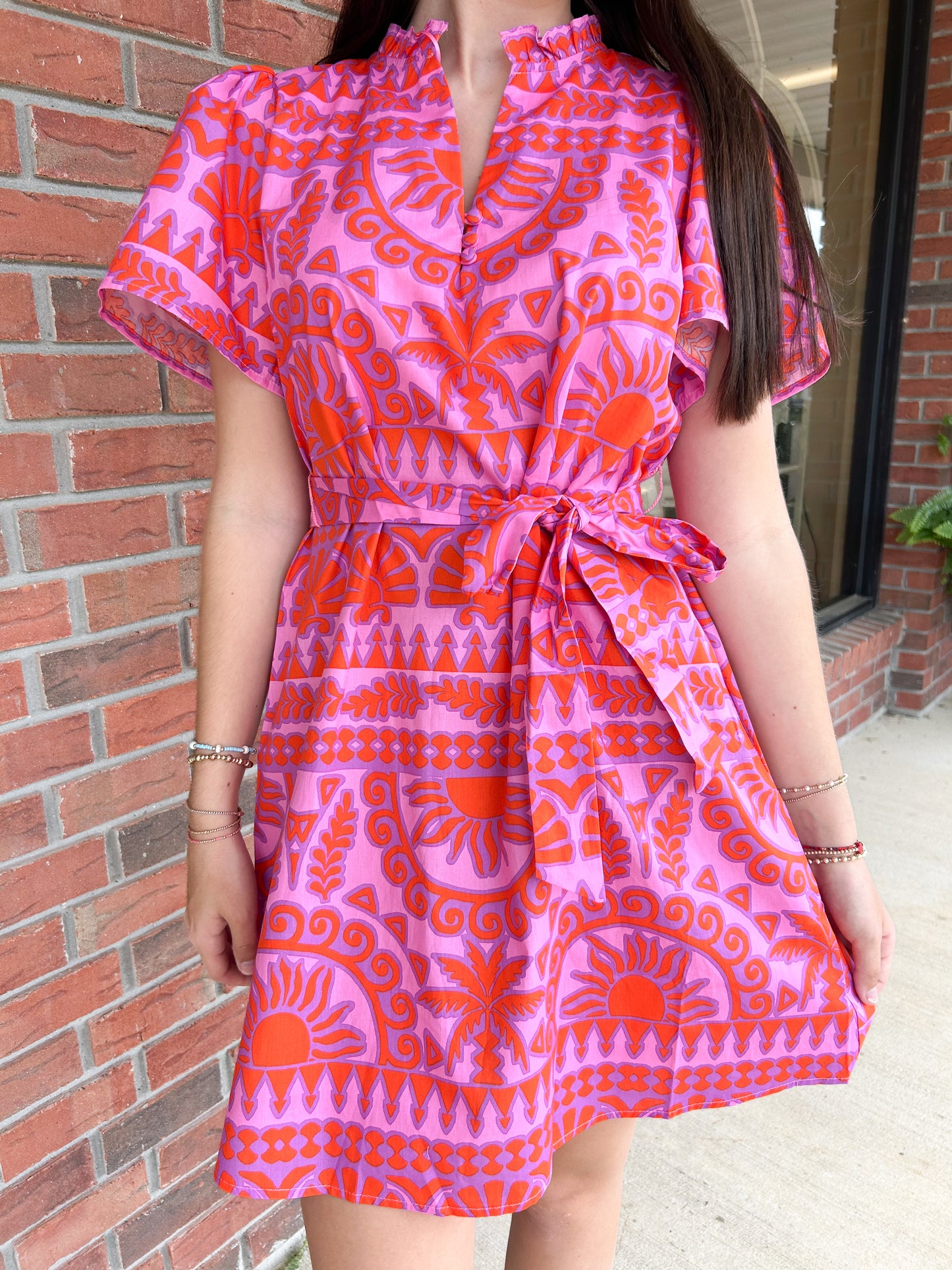 Tarie Tropical Ema Shift Mini Dress
