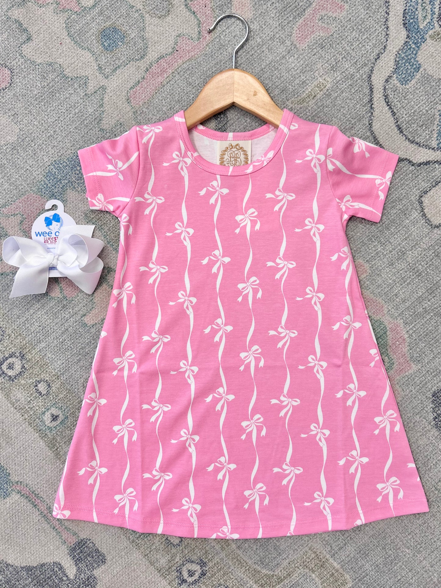 Polly Play Dress - Bell Court Bows (Hamptons Hot Pink)