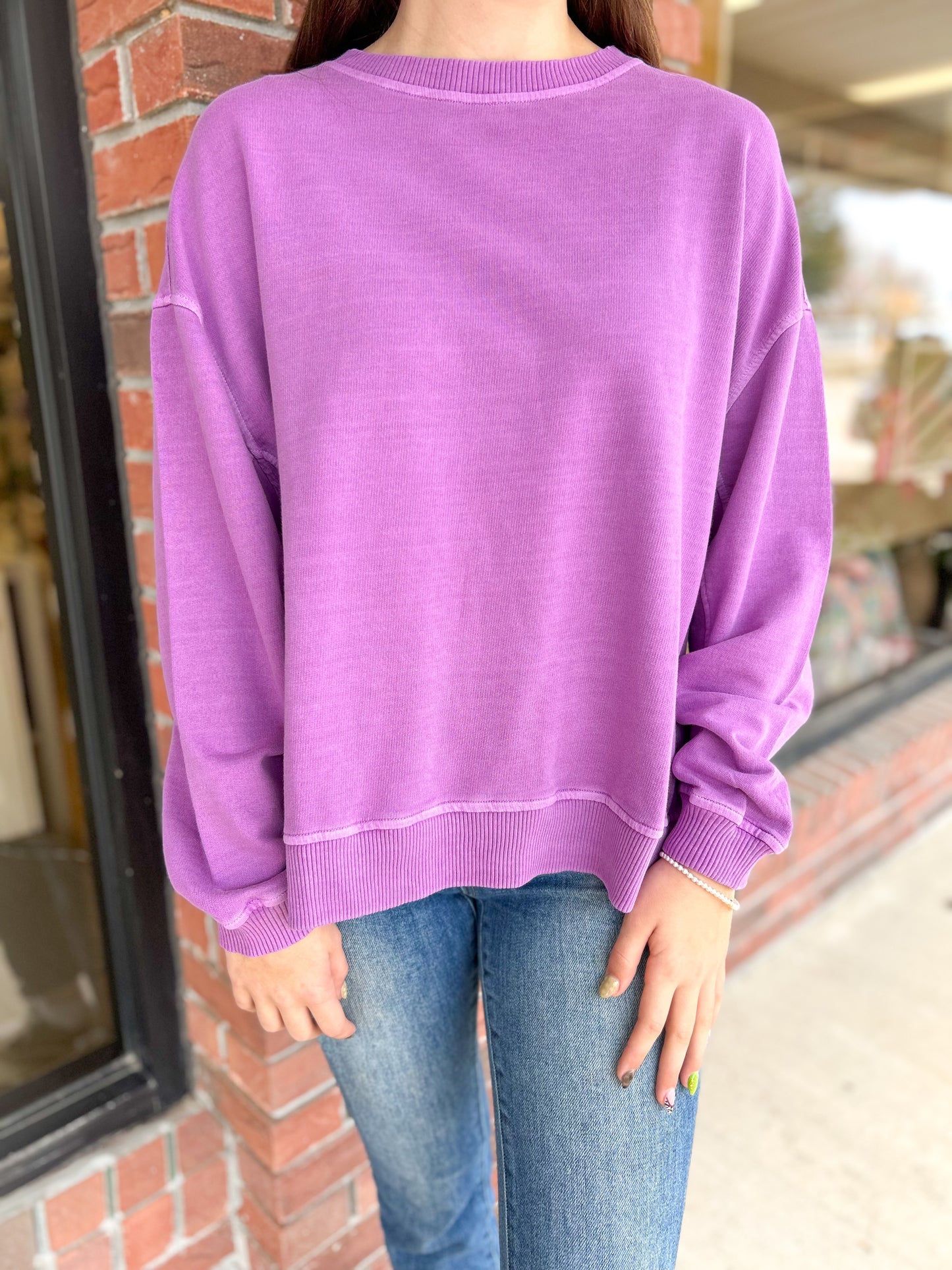 Light Plum French Terry Pullover