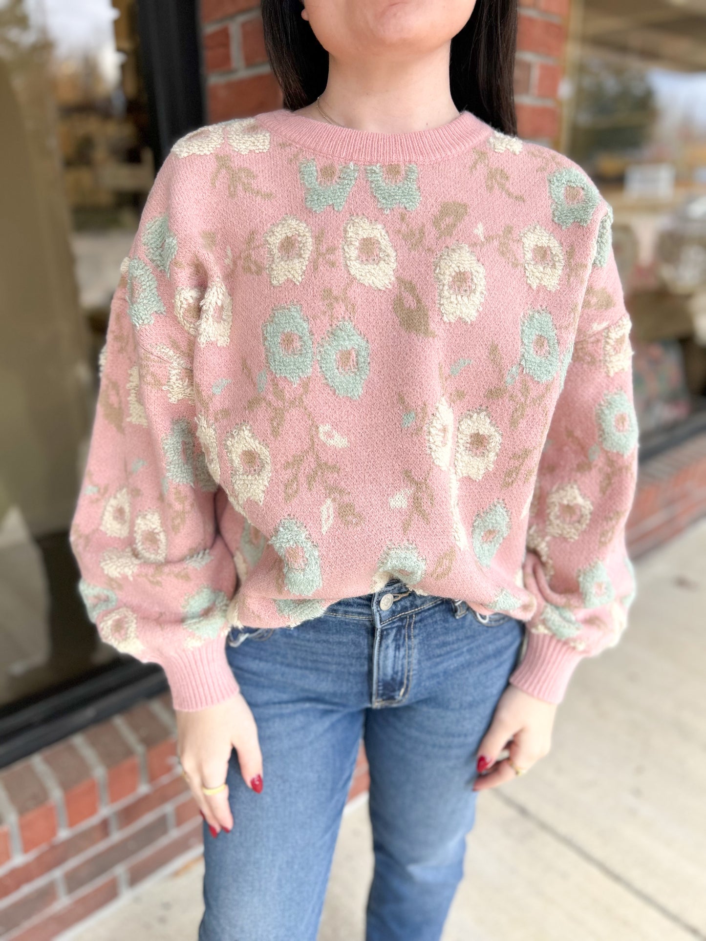 Make Me Blush Floral Sweater