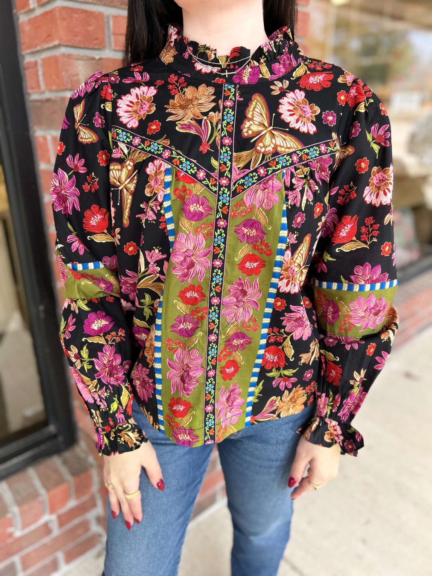 Midnight Gardens Floral Top