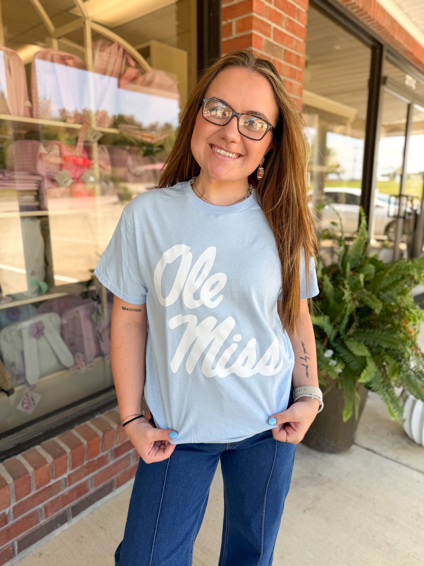 Light Blue Ole Miss Tee