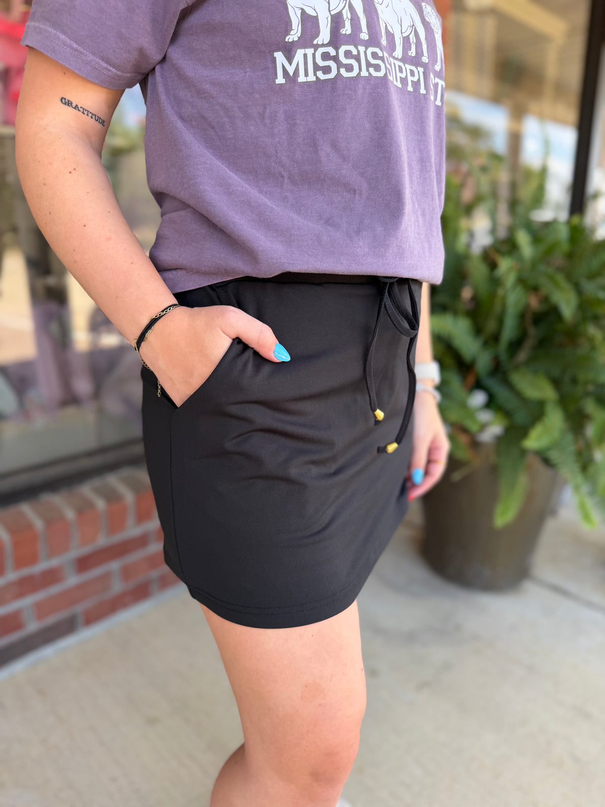 After Dark Black Skort