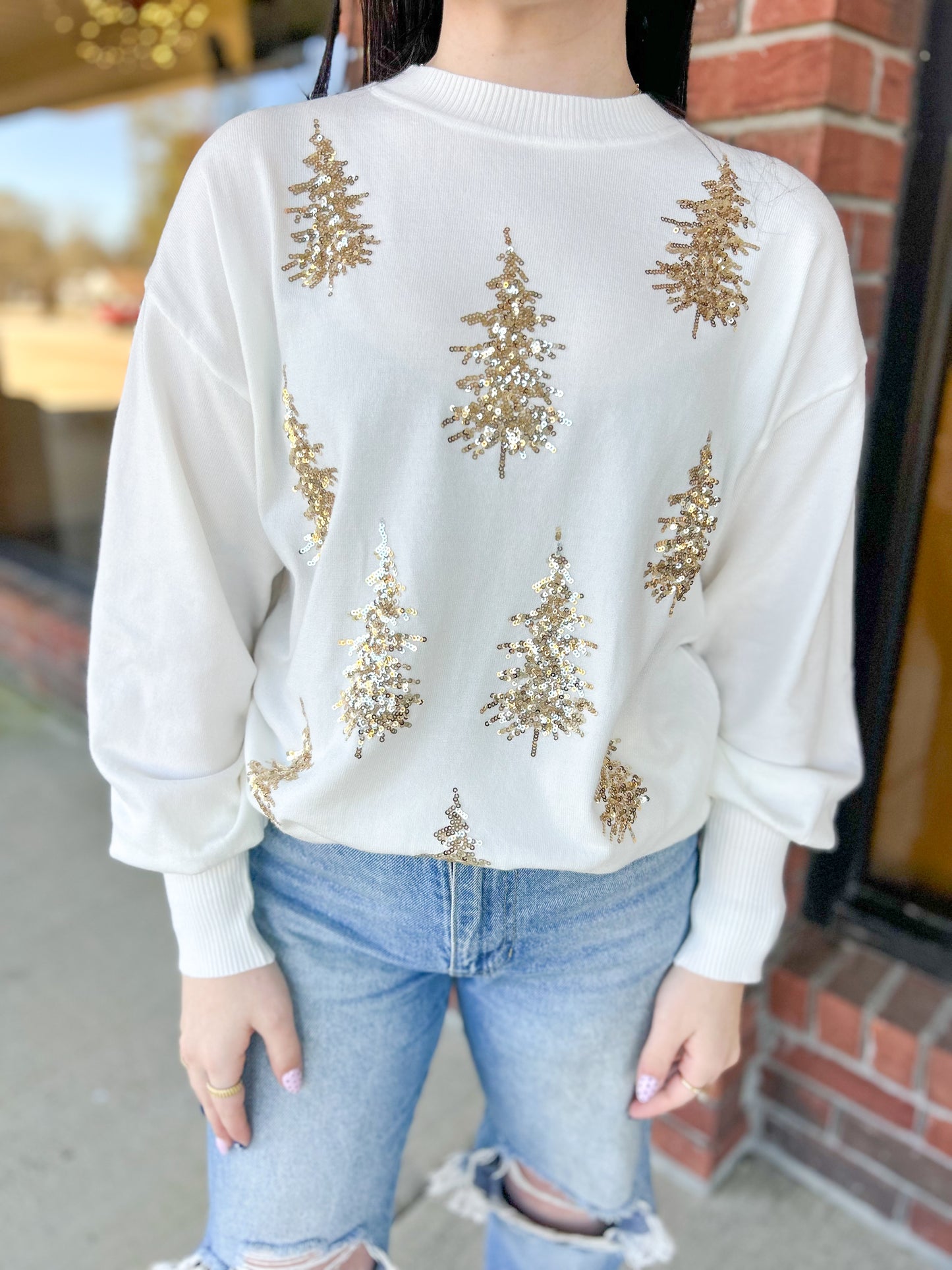 Under The Tree Cream Sweater