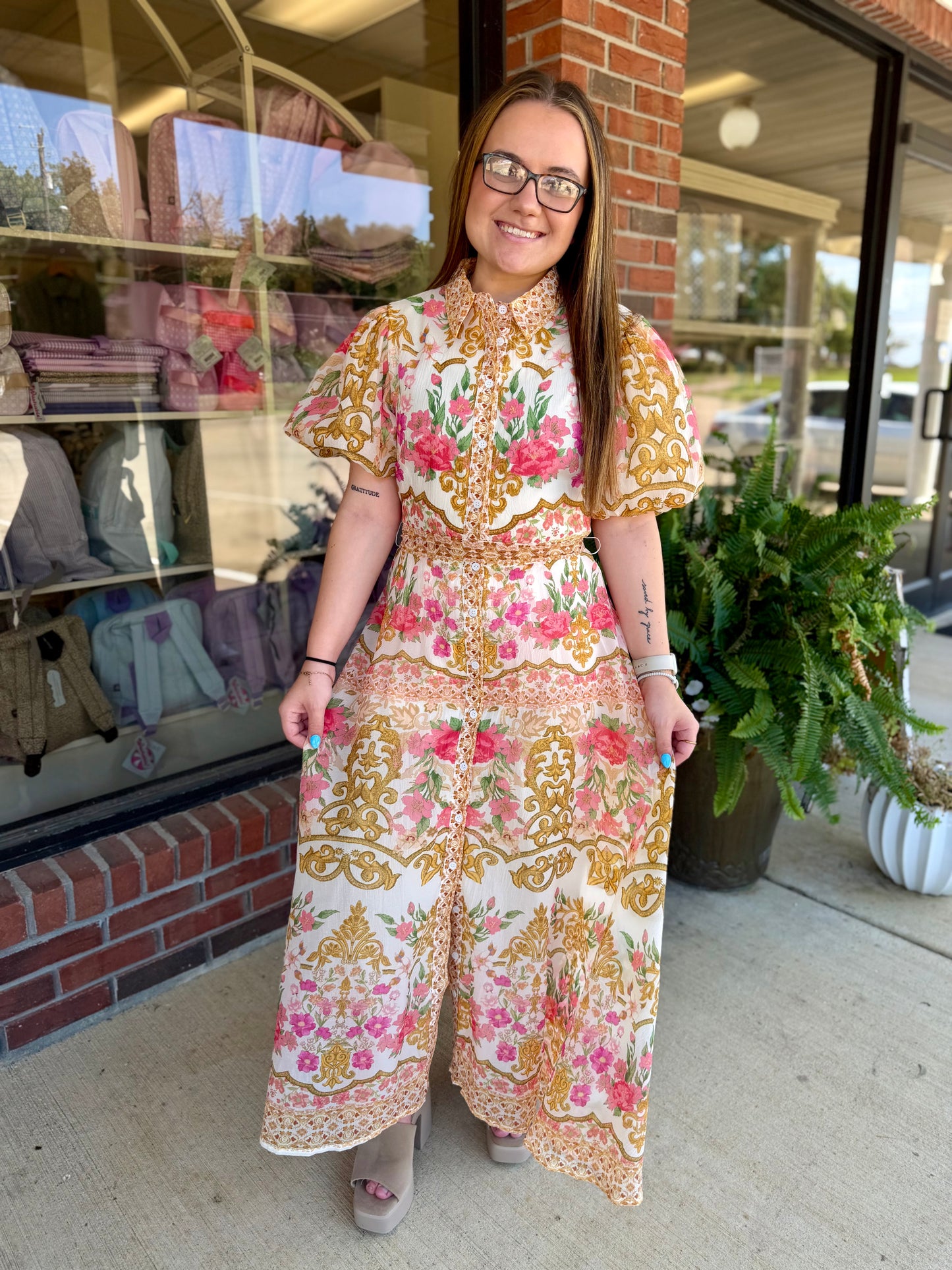 Molly Printed Woven Midi Dress
