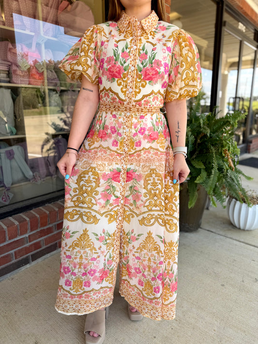 Molly Printed Woven Midi Dress