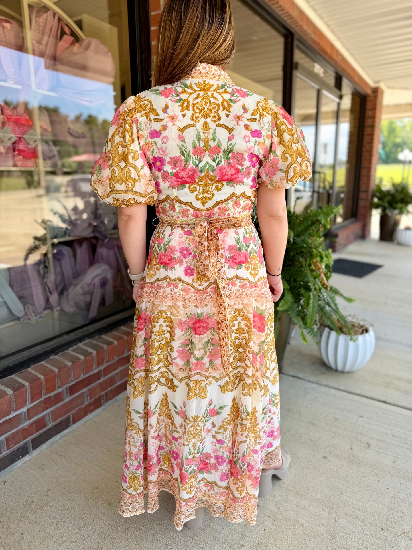 Molly Printed Woven Midi Dress