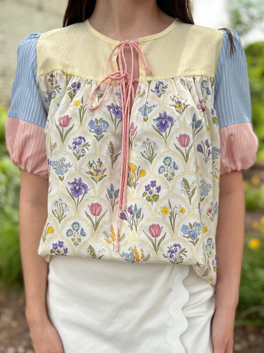 Let In The Light Pastel Print Top