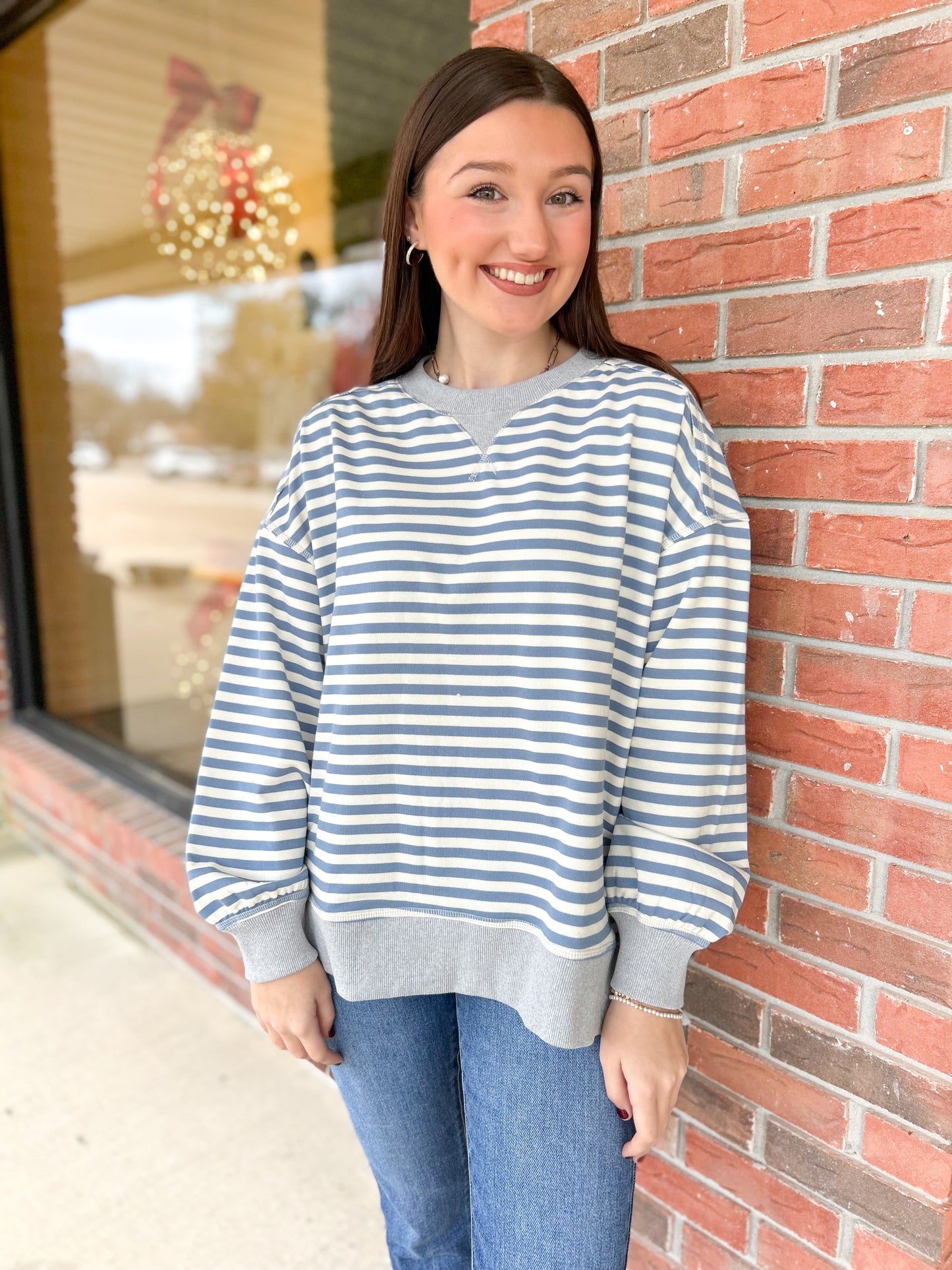Comfy Blue Stripe Top