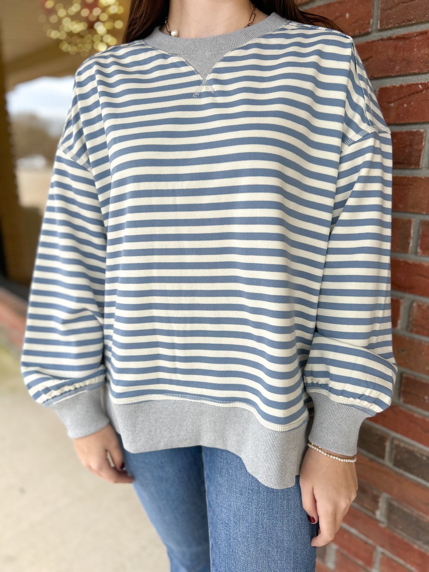 Comfy Blue Stripe Top