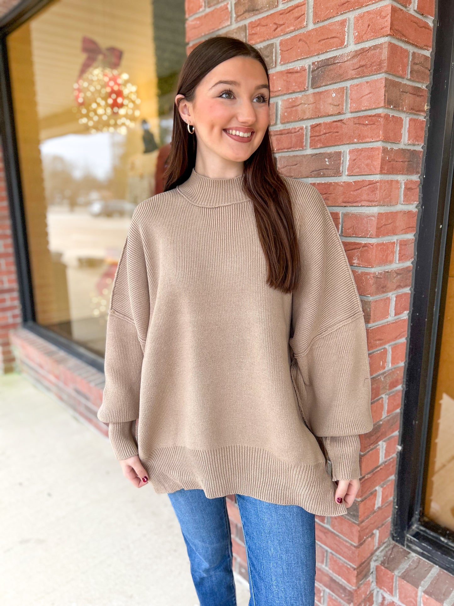 Zenana Side Slit Oversized Sweater (Multiple Colors Available)