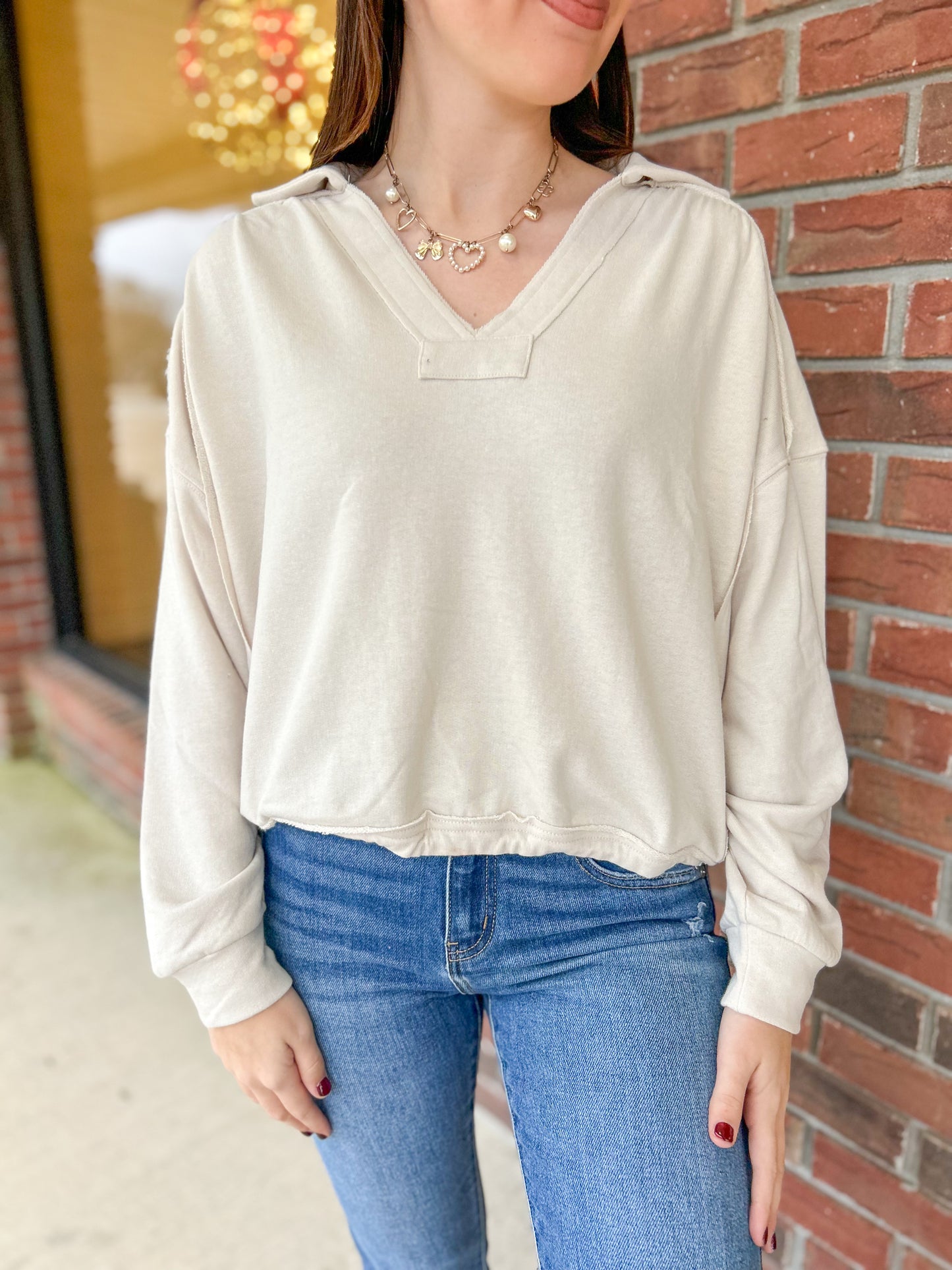 Zenana French Terry Collared Pullover (Multiple Colors Available)