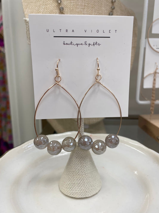 Passing Time Beaded Teardrop Earrings