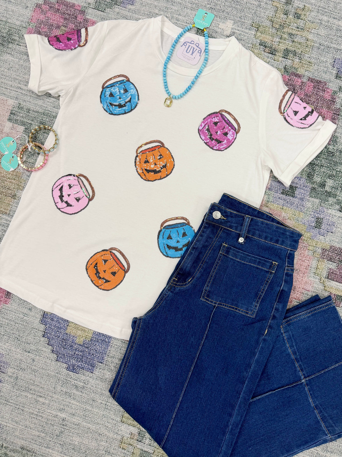 Sequin Pumpkin T-Shirt