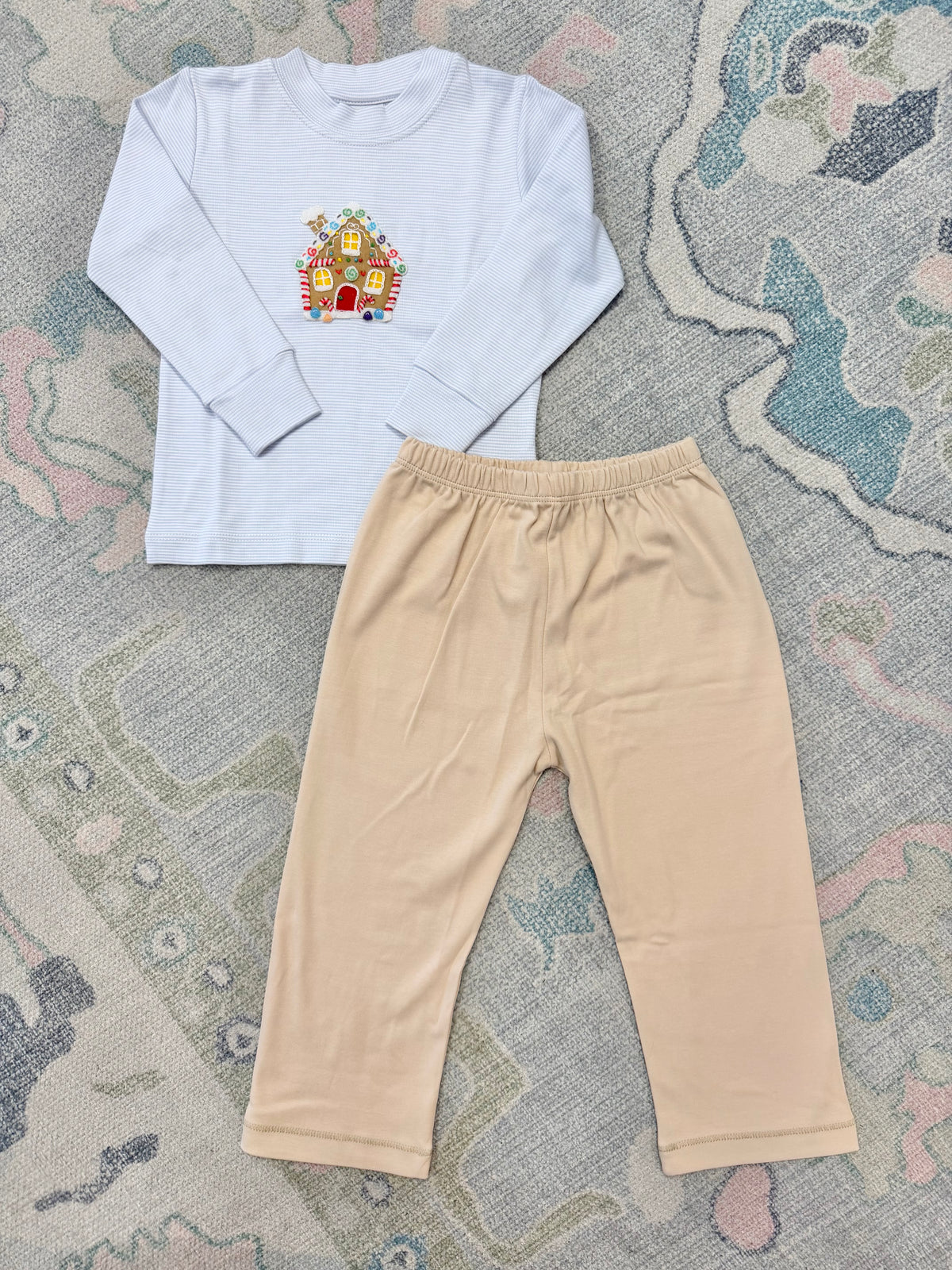Boy's Gingerbread House Pant Set