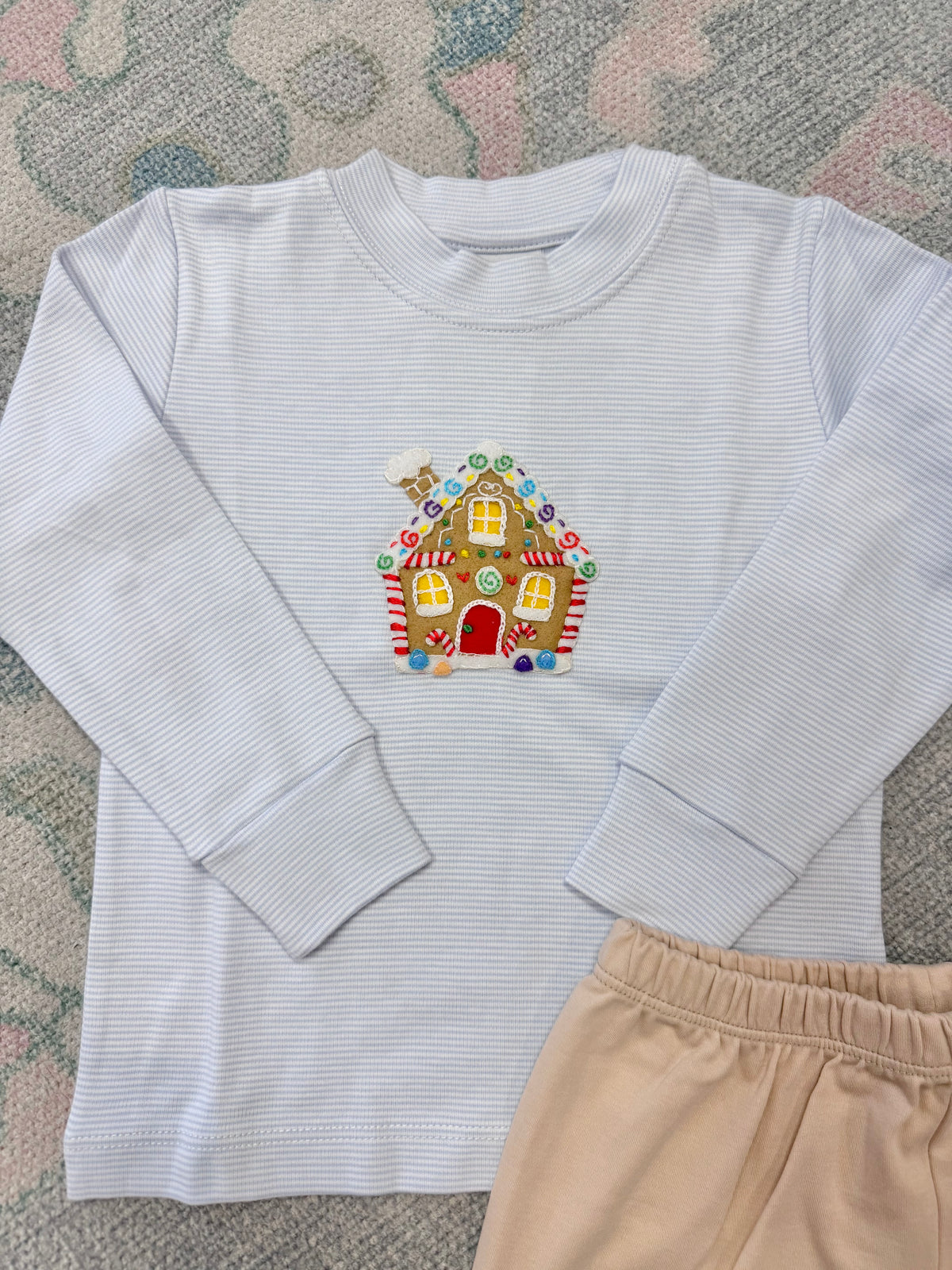 Boy's Gingerbread House Pant Set