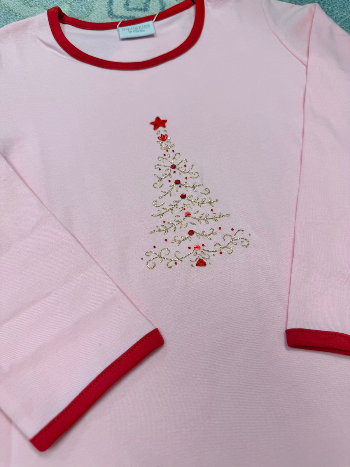 Sparkling Tree Dress With Ruffle on Hem
