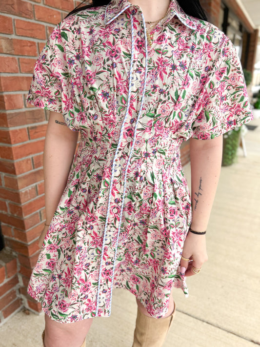 Brand New Day Button Down Mini Dress