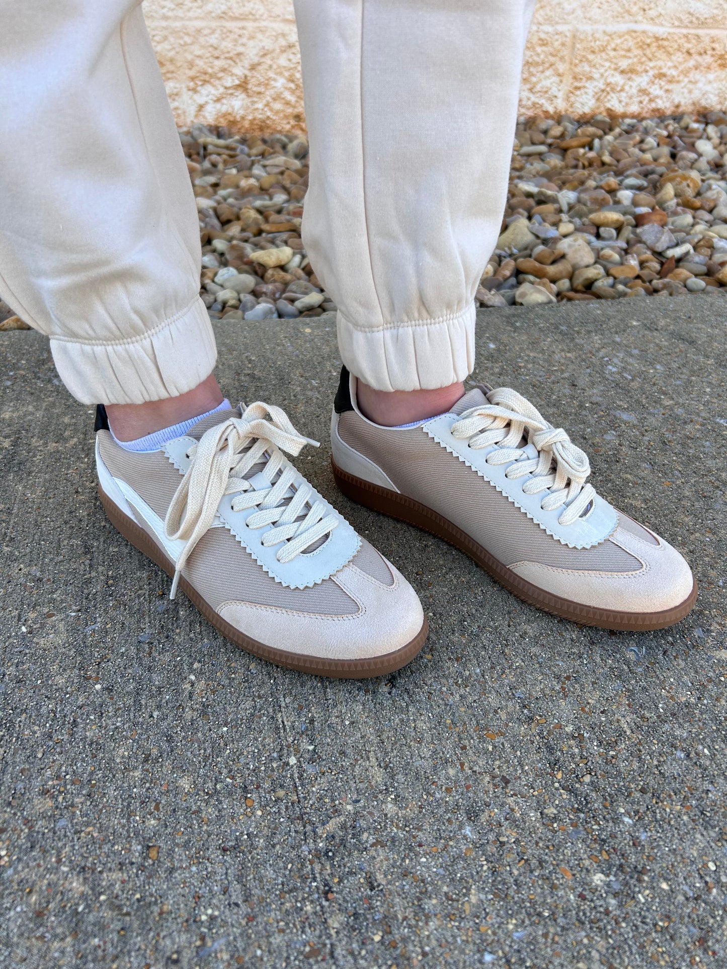 Kyla Neutral Low Top Sneakers