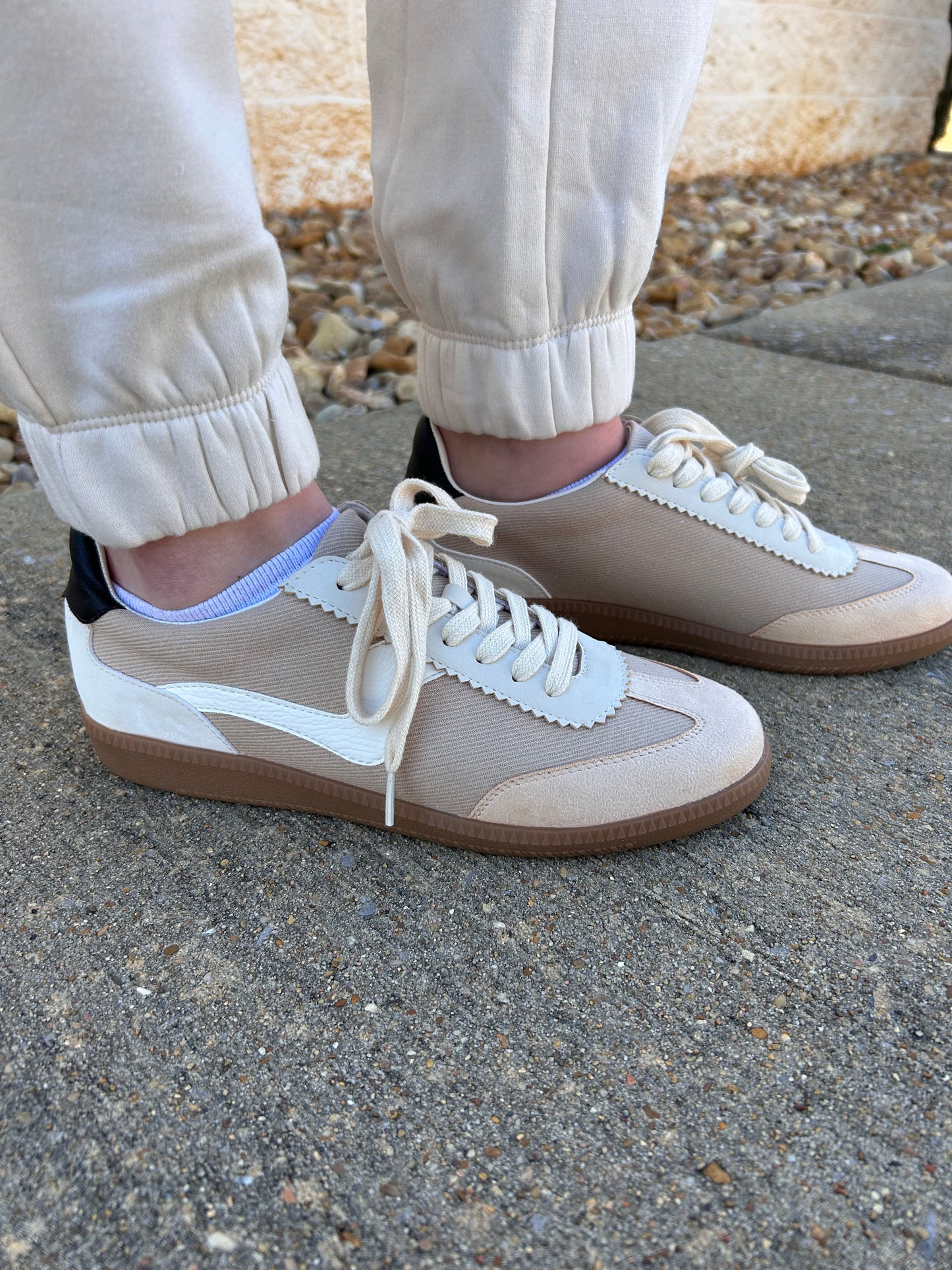 Kyla Neutral Low Top Sneakers