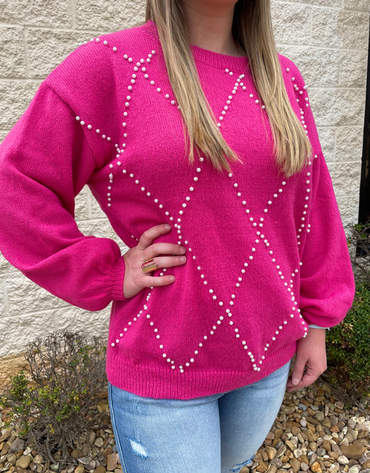 Pink & Proper Pearl Detail Sweater