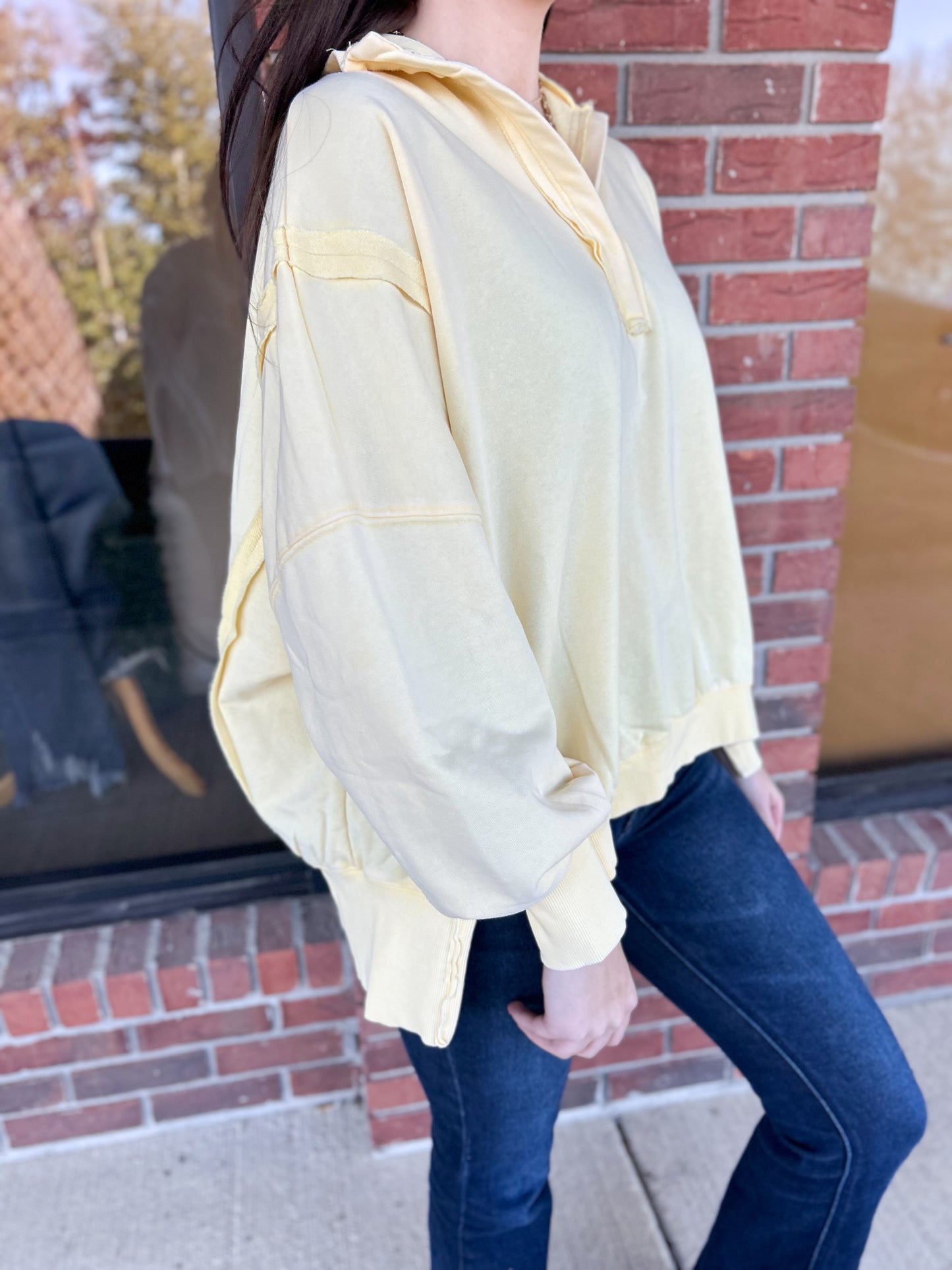 Butter Me Up Yellow Pullover