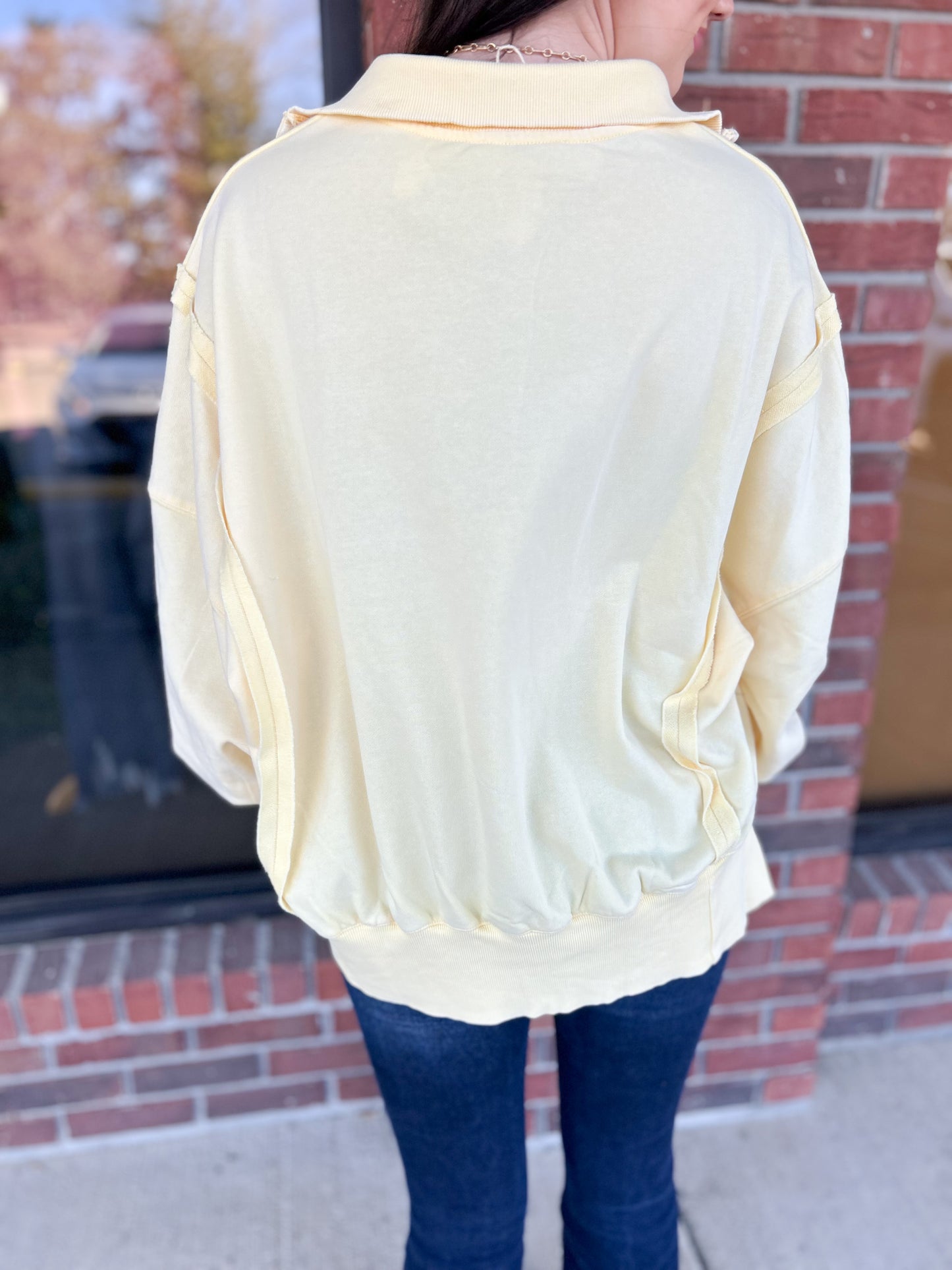 Butter Me Up Yellow Pullover