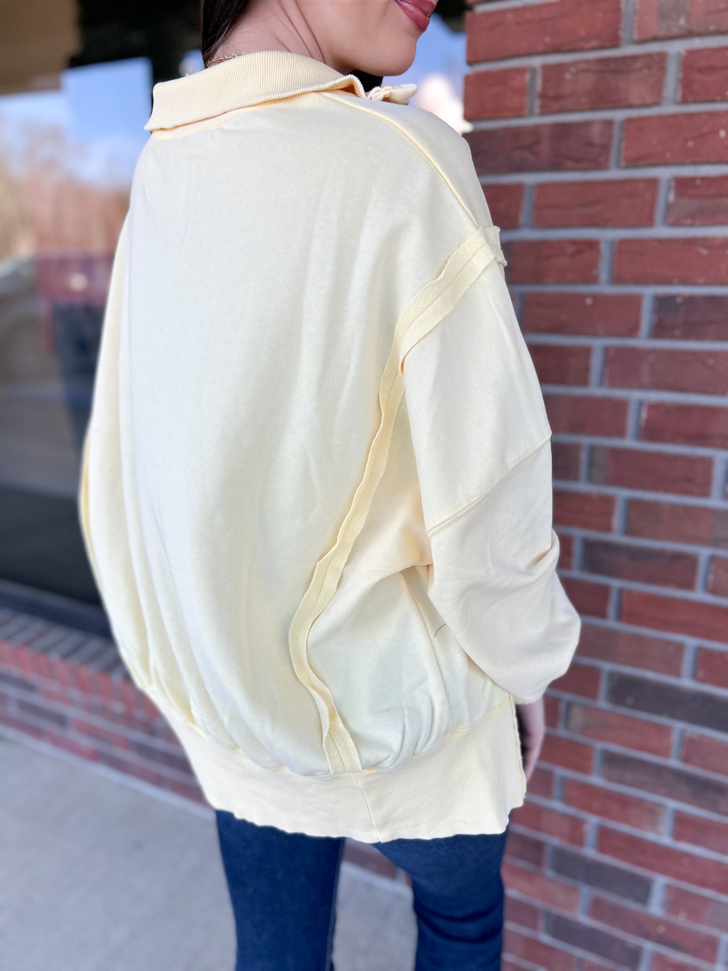 Butter Me Up Yellow Pullover