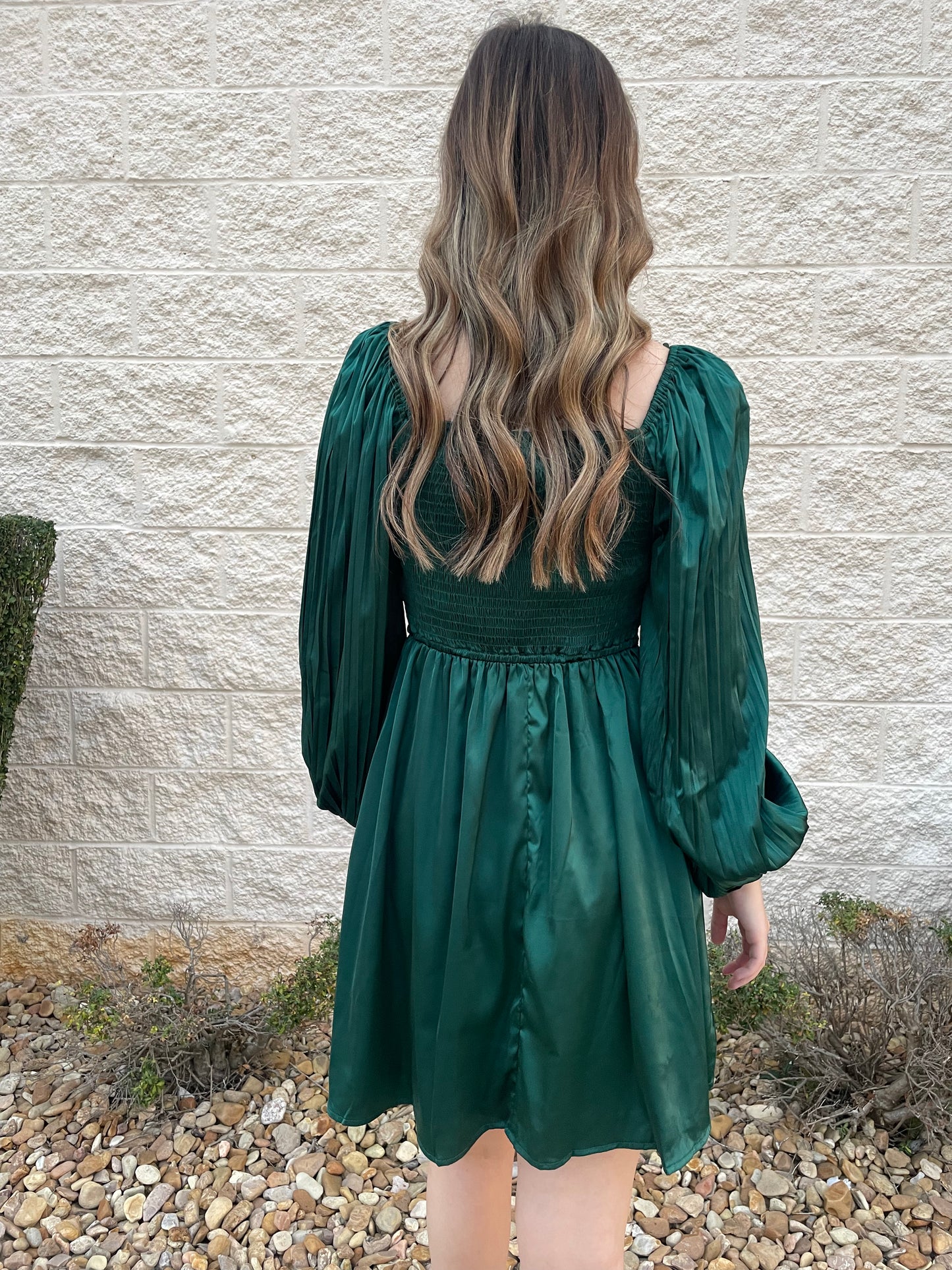 Deeper Love Green Satin Dress
