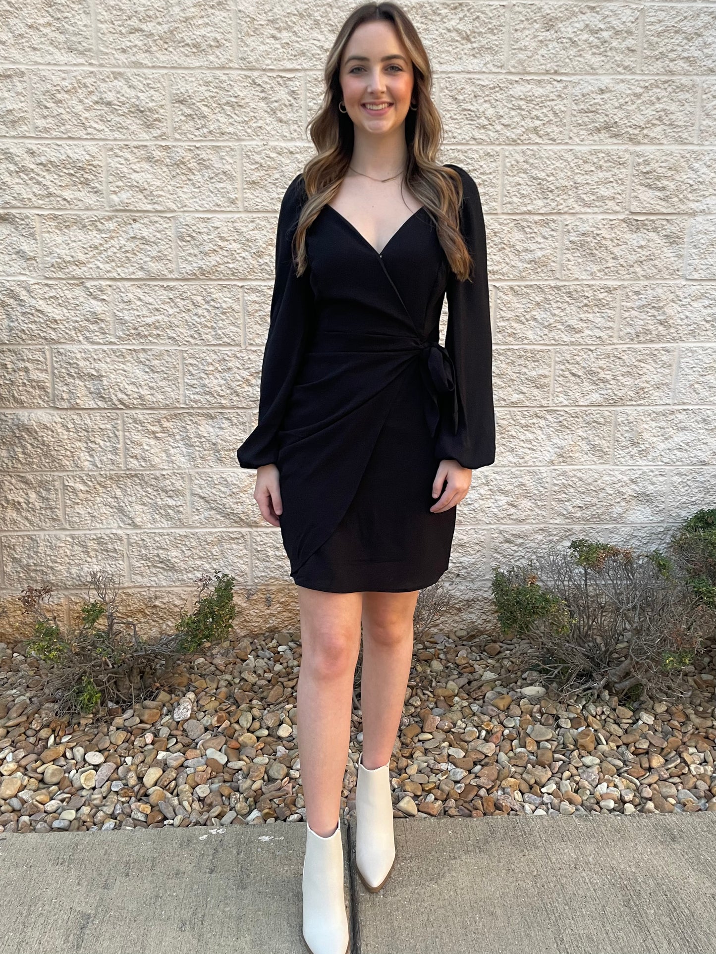 Darkest Night Black Wrap Dress