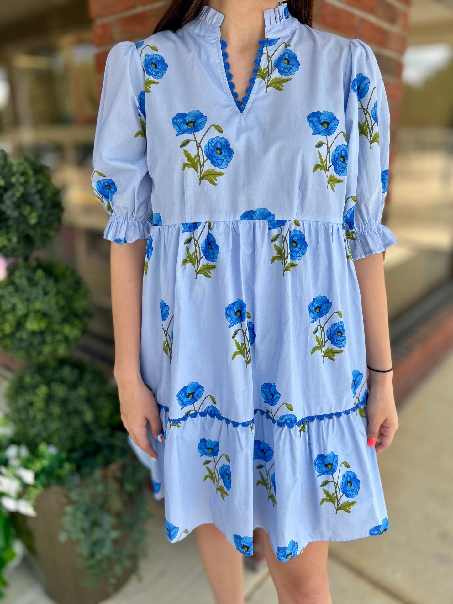 Violets Are Blue Floral Mini Dress