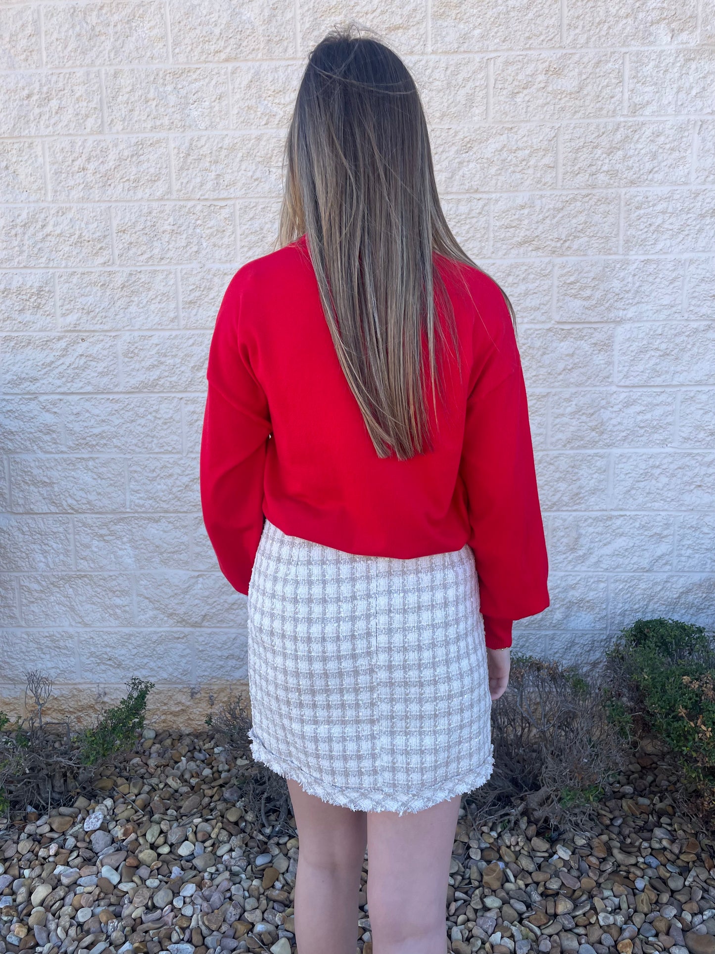 Back To Business Tweed Skirt