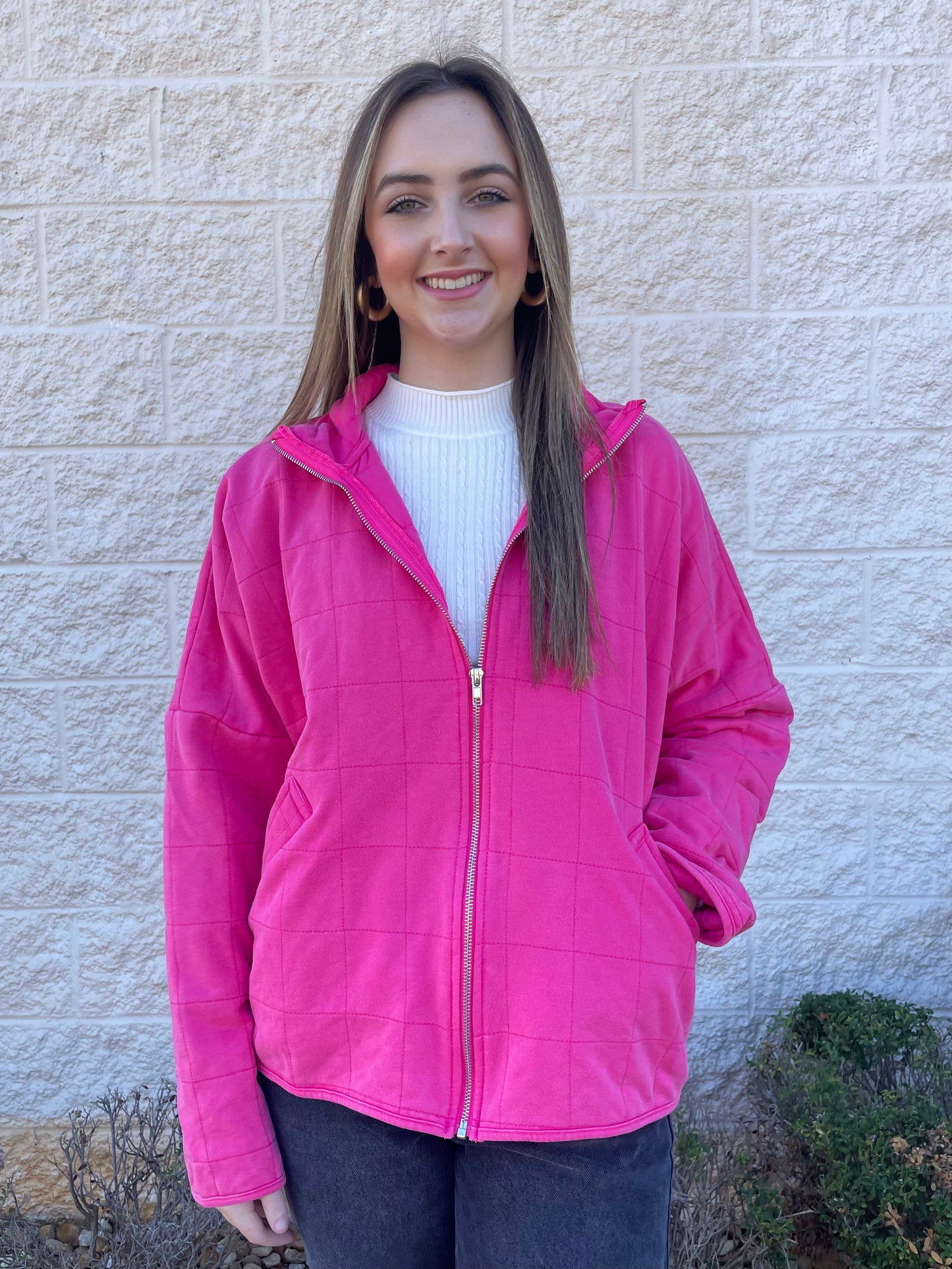 Join The Party Pink Quilted Jacket