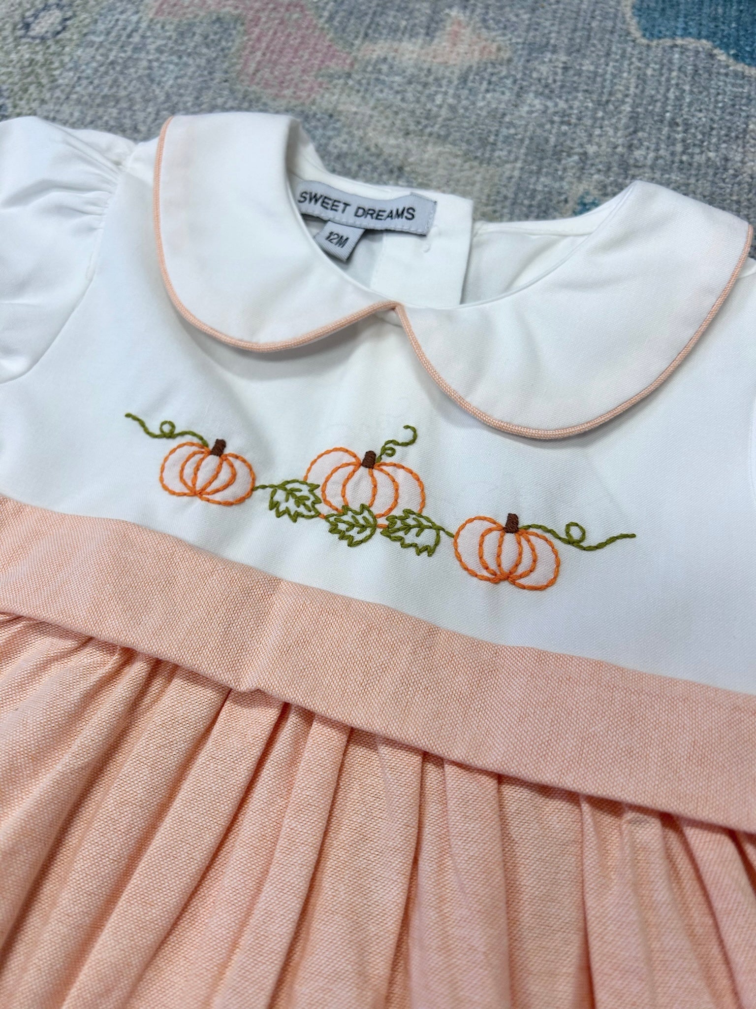 Pumpkin Embroidered Dress 24M Pumpkin Embroidered Dress 24M